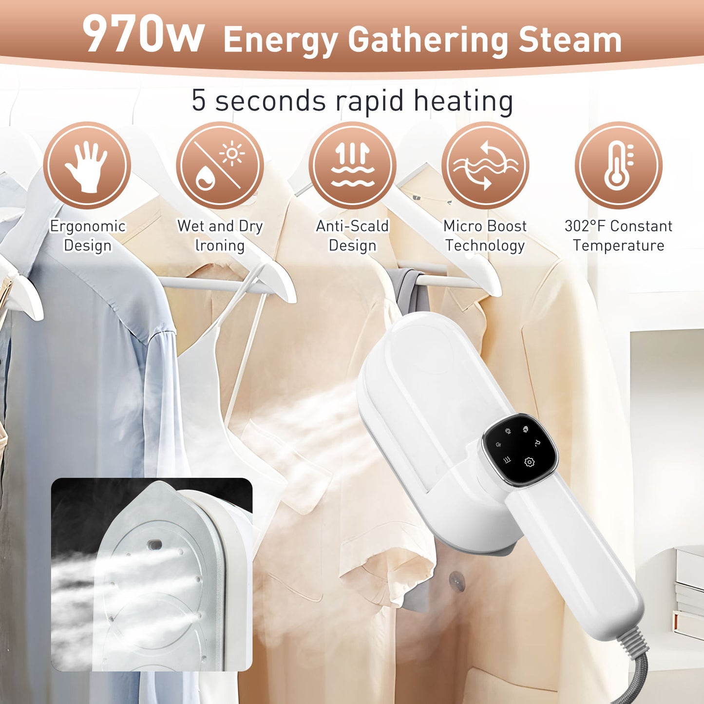 Portable Travel Steamer Iron Mini