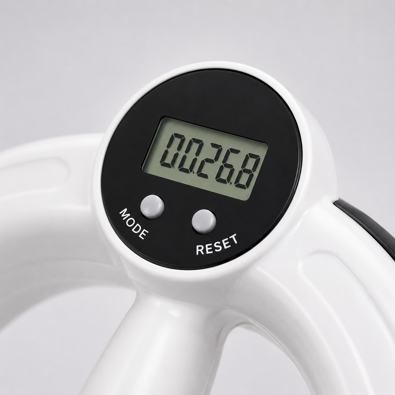 Watch the LCD counter log your rotations, time, and calories.