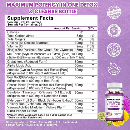 Balerro Liver Detox & Cleanse Gummies